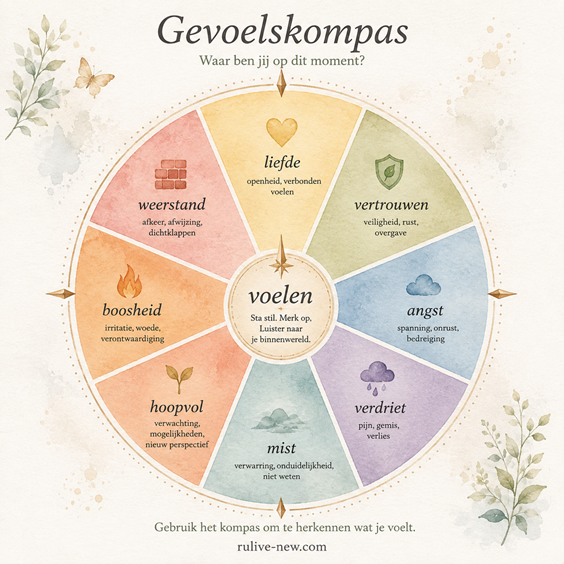 🪶 Oefening – Werken met het gevoelskompas